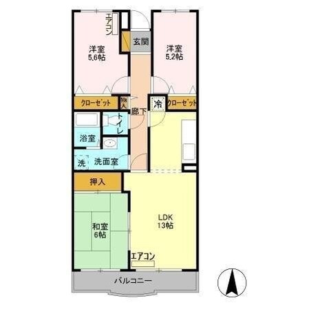 ラフィネ小倉の物件間取画像